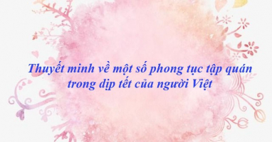 Top 5 Bai van thuyet minh ve nhung phong tuc truyen thong cua Viet Nam