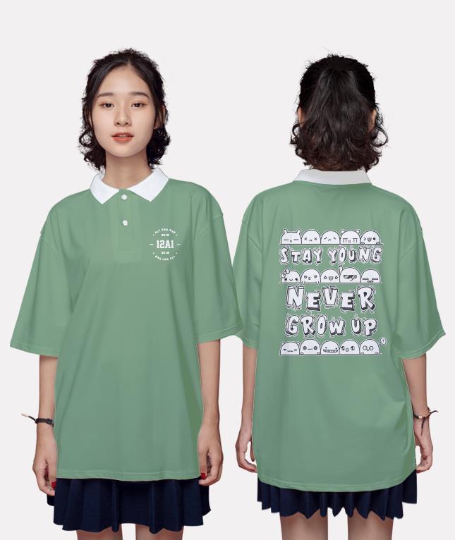 Đồng Phục Áo Thun Có Cổ Tay Lỡ In Hình