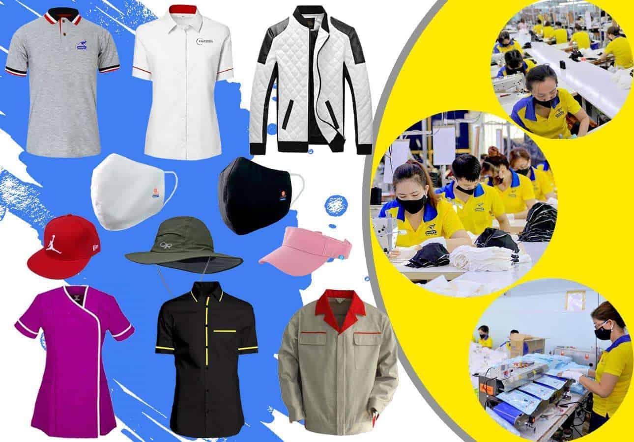 nơi may đồng phục, in thêu áo phun ở bình thuận